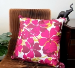 HOM-911 - Pink floral cushion 45x45cm